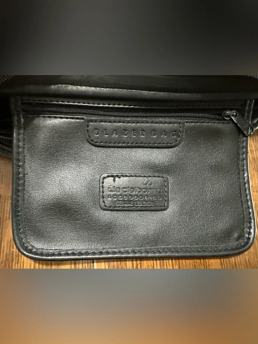 Vintage Liz Claiborne Black Leather Blazer Bag